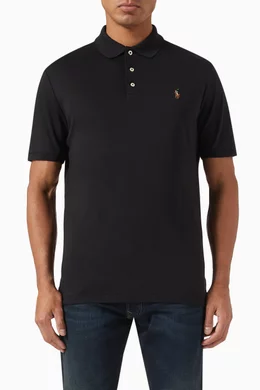 Buy Polo Ralph Lauren Black Polo Shirt in Cotton Jersey for Men in UAE Ounass