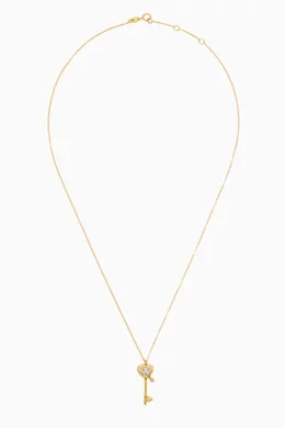 Buy Damas Yellow Studded Diamond Key Pendant Necklace in 18kt Gold