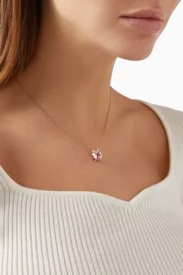 Buy Swarovski Pink Bella V Crystal Necklace in Rose Gold plated