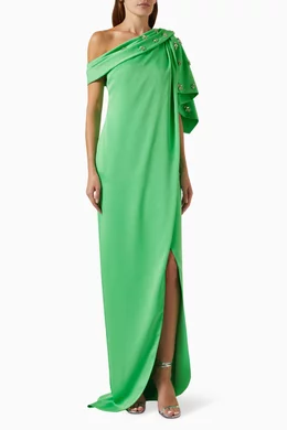 One shoulder sale draped dress