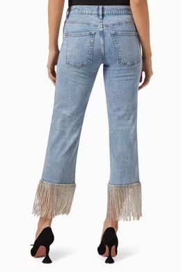 Alice and olivia crystal hotsell jeans