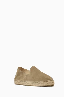 Buy Manebi Green Logo Espadrilles in Suede for Men in UAE Ounass