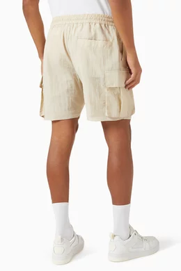 Buy Calvin Klein Jeans Neutral Logo Patch Cargo Shorts in Mesh Ripstop for Men in UAE Ounass
