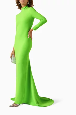 Pale green long dress online