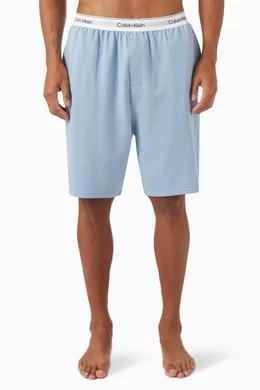 Buy Calvin Klein Blue Lounge Shorts in Cotton Terry for Men in UAE Ounass