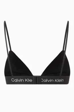 Calvin klein triangle bralette black new arrivals