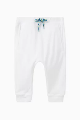 Buy Milk on the Rocks White Drawstring Pants in Cotton blend for