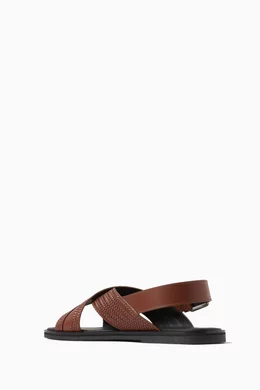 Buy Bally Brown Jamilo Sandals in Calf Leather for Men in UAE Ounass