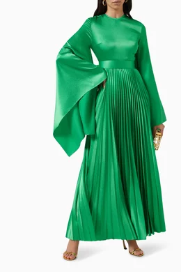 Buy Solace London Green Sage Maxi Dress for Women in UAE Ounass