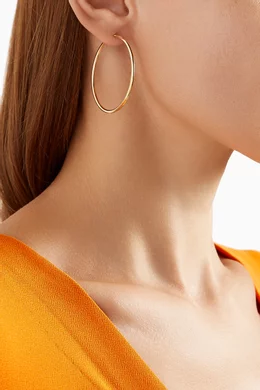 Buy M s Gems Gold Golden Circle Hoop Earrings in 18kt Gold for