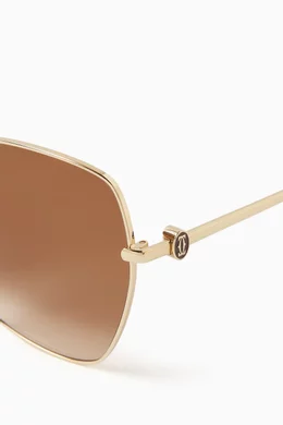 Oversized gold sunglasses discount