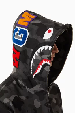 Bape military shark hoodie outlet