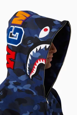 Bape hoodie blue camo hot sale