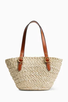 Structured straw sale bag