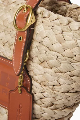 Coach woven sales tote 16