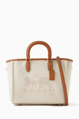 Buy Coach Neutral Reese Tote 28 Bag in Canvas Glovetanned