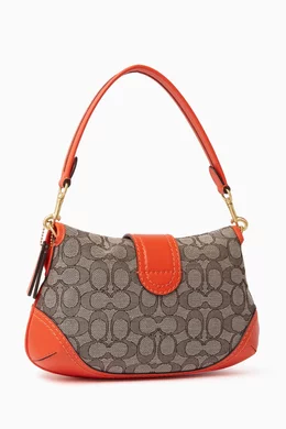 Coach logo hotsell shoulder bag