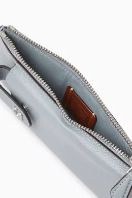 Buy Coach Grey Essential Phone Wallet in Pebble Leather for Women