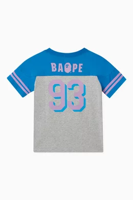 Buy A Bathing Ape Blue Football T shirt in Cotton for Boys in UAE Ounass