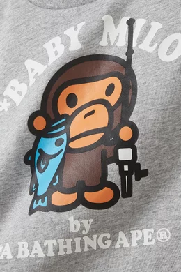 Buy A Bathing Ape Grey Baby Milo T shirt in Cotton for Baby Boys
