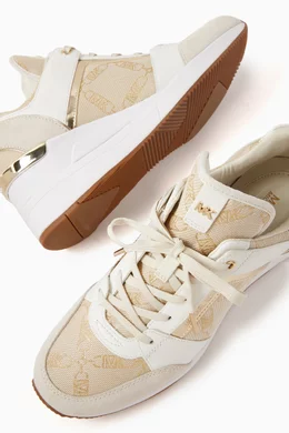 Michael kors georgie canvas and leather sneaker sales