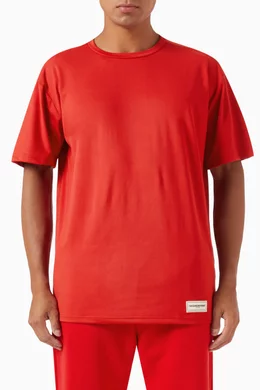 Oversized red hot sale shirt