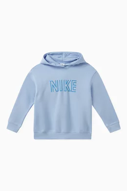 Buy Nike Blue Oversized Hoodie in Fleece for Girls in UAE Ounass