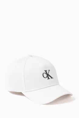 Buy Calvin Klein Jeans White Archive Logo Cap in Gabardine for Men in UAE |  Ounass | Baseball Caps