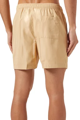 Buy Calvin Klein Neutral CK Monogram Drawstring Swim Shorts for