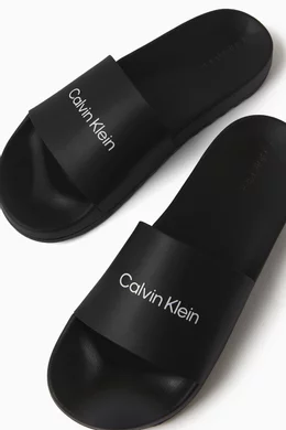 Calvin klein sliders mens black sales
