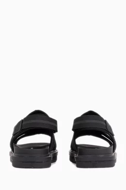 Buy Calvin Klein Jeans Black Hiking Sandals in Leather for Men in