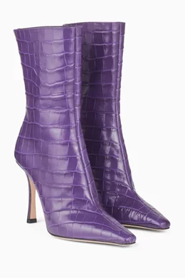 Purple croc 2025 boots
