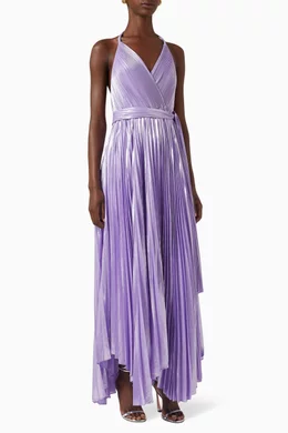 Alice and olivia purple best sale dress