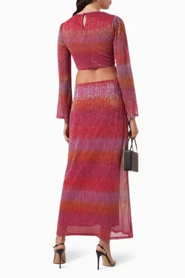 Buy Never Fully Dressed Burgundy Piper Ombr Maxi Dress in