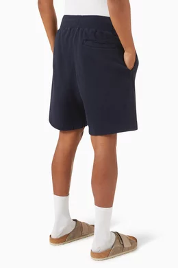 Buy Palmes Blue Jimmy Sweatshorts in Recycled Cotton Blend for Men
