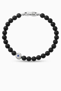 Buy David Yurman Black Black Onyx Sapphire Evil Eye Bracelet in