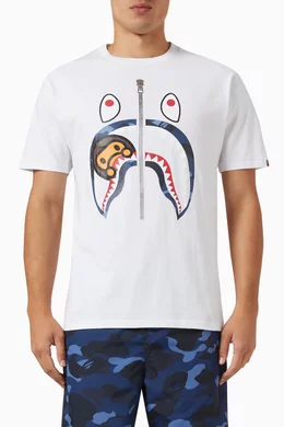 Bathing ape t shirt shark discount