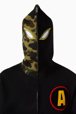 Bape ponr shark hoodie sales black