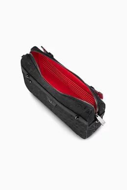 Buy Christian Louboutin Black Ruisbuddy Messenger Bag in Leather
