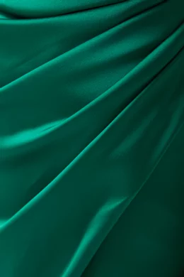Green satin discount