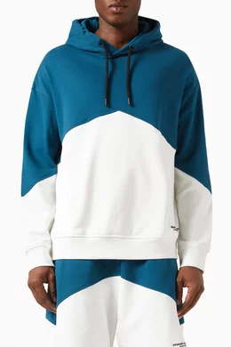 Buy Armani Exchange Blue Hoodie in Fleece for Men in UAE Ounass