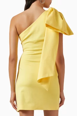 One shoulder 2025 dress with bow