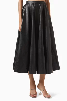 Flared midi deals skirt