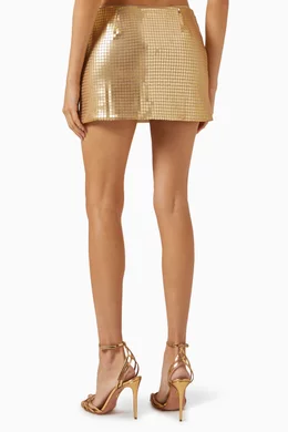 Buy Auteur Brown Harlow Mini Skirt in Sequin Jersey for Women in UAE Ounass