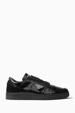 Buy Prada Black Downtown Low top Sneakers in Patent leather for Men in UAE Ounass