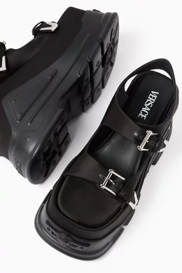Buy Versace Multicolour Medusa Anthem 120 Double Platform Sandals