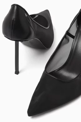 Black leather heels 2025