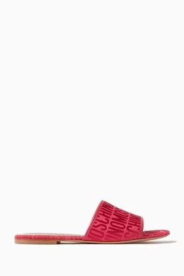 Moschino logo online print sandals