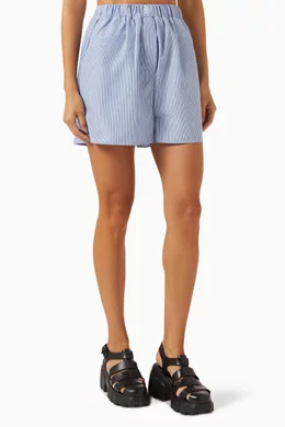 Buy The Frankie Shop Multicolour Lui Shorts in Cotton for Women in UAE Ounass