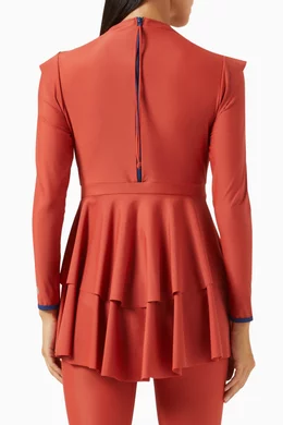 Orange outlet swim dress